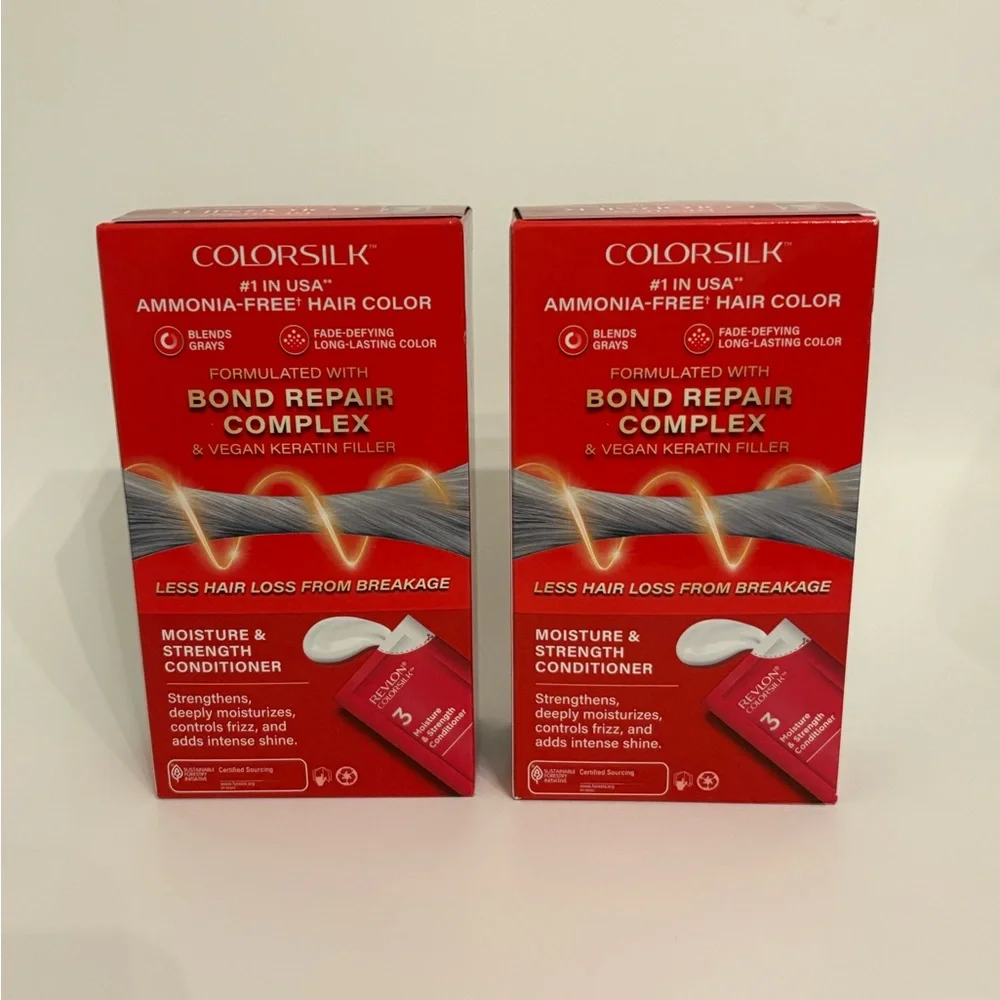 New Revlon Colorsilk Hair Dye Silver Blonde 82B 2 Pack Bundle Hair Color - Picture 6 of 9